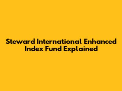 Steward International Enhanced Index Fund Explained