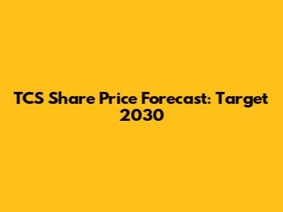 TCS Share Price Forecast: Target 2030