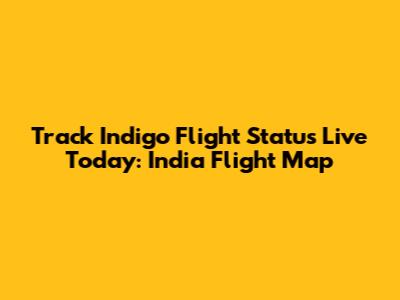 Track Indigo Flight Status Live Today: India Flight Map