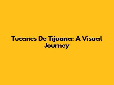 Tucanes De Tijuana: A Visual Journey