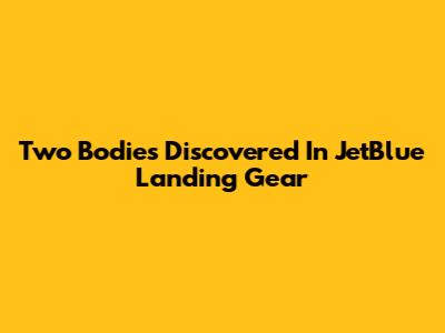 Two Bodies Discovered In JetBlue Landing Gear