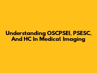 Understanding OSCPSEI, PSESC, And HC In Medical Imaging