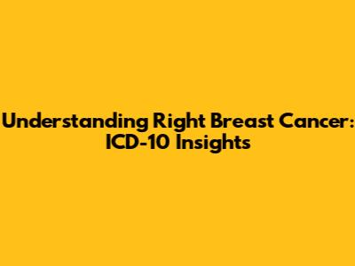 Understanding Right Breast Cancer: ICD-10 Insights
