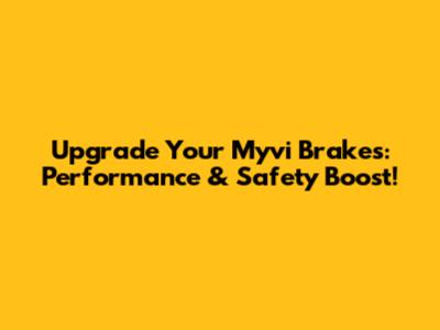 Upgrade Your Myvi Brakes: Performance & Safety Boost!
