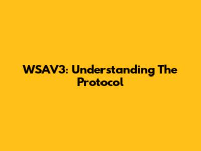 WSAV3: Understanding The Protocol