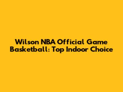 Wilson NBA Official Game Basketball: Top Indoor Choice