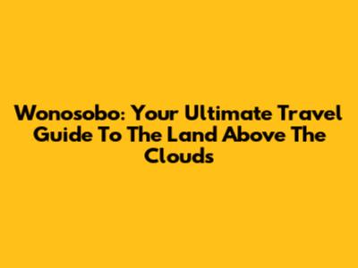 Wonosobo: Your Ultimate Travel Guide To The Land Above The Clouds