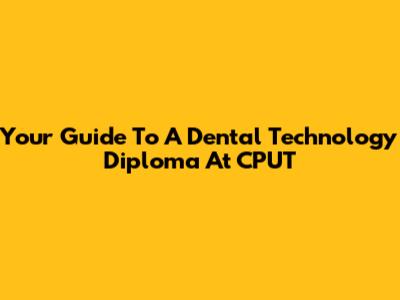Your Guide To A Dental Technology Diploma At CPUT
